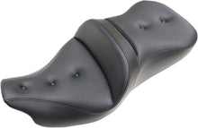 2-UP SEAT ROAD SOFA PT FRONT|REAR VINYL|SADDLEGELâ„¢ PLAIN BLACK