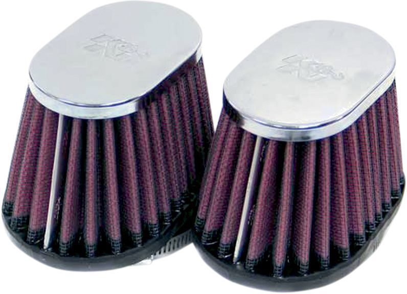 K&N Universal Filter SET (2) OVAL Konisk - Pitboxen Performance