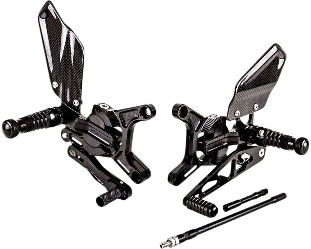 Gilles Tooling Rearset til Kawasaki ZX-6R 2013-2020, VCR sort