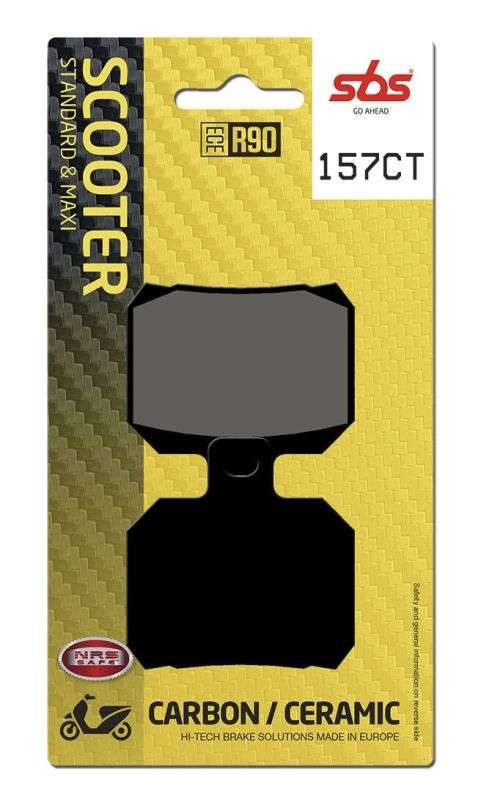 SBS 157CT bremseklodser - Carbon keramisk (Gade - scooter)