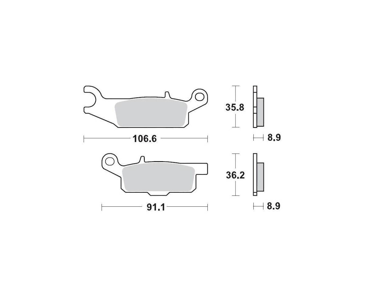 Motomaster bremseklodser til ATV  - Nitro