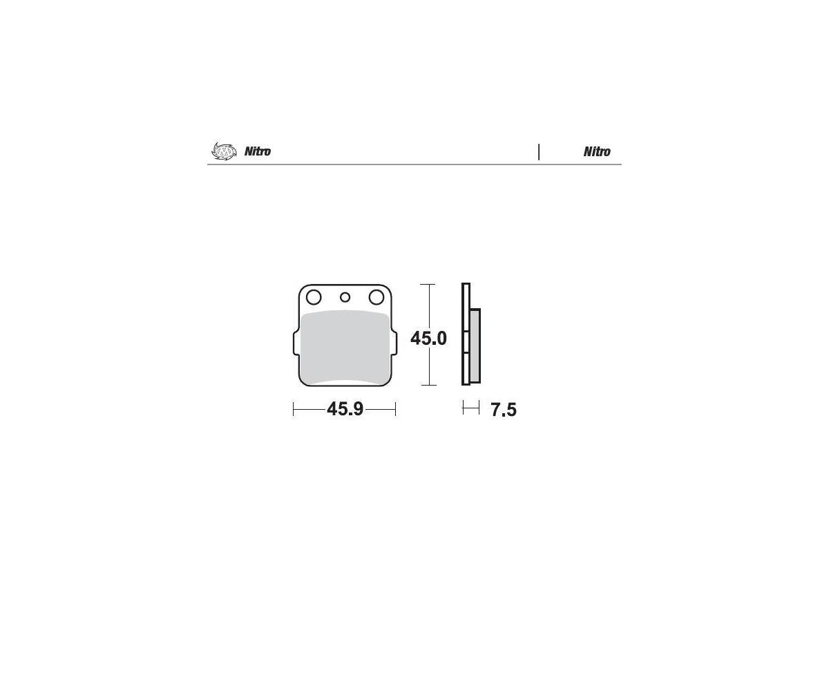 Motomaster bremseklodser til ATV  - Nitro
