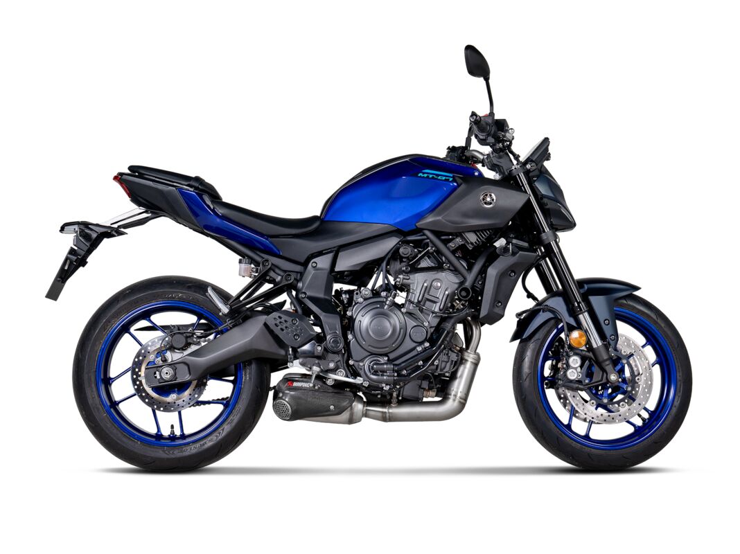 Yamaha MT-07 2025 udstødning Akrapovic Euro 5+ godkendt udstødning