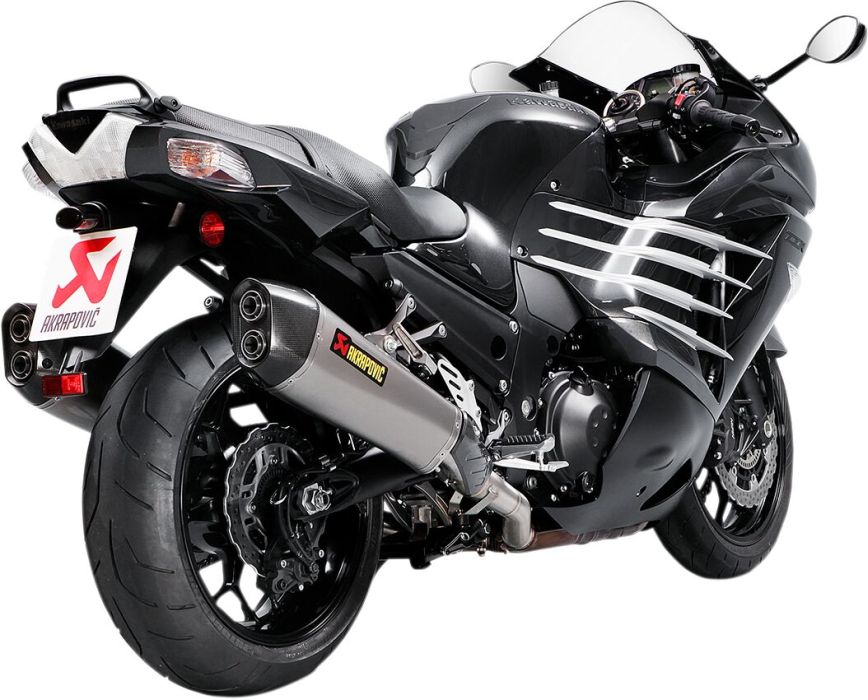 Akrapovic Titanium/carbon Slip on udstødninger til Kawasaki ZZR1400 / ZX14R (12-22)