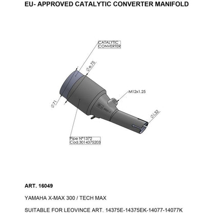 CAT CONV MANIFOLD YAM - Pitboxen Performance