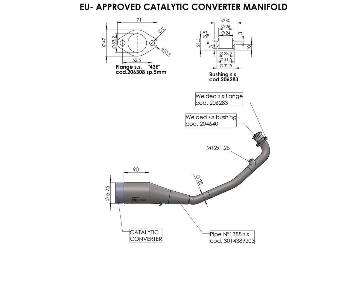 CAT CONV MANIFOLD HONDA - Pitboxen Performance