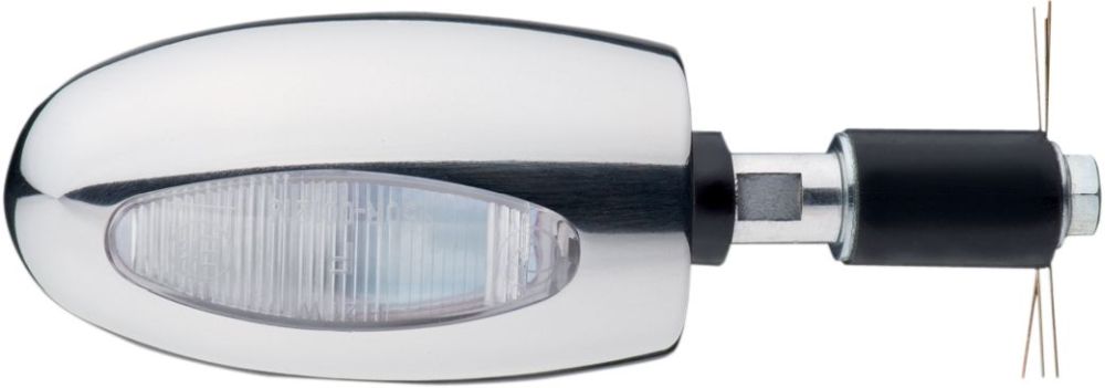 BL 1000 WHITE HALOGEN BAR END INDICATOR CLEAR ALU POLISHED