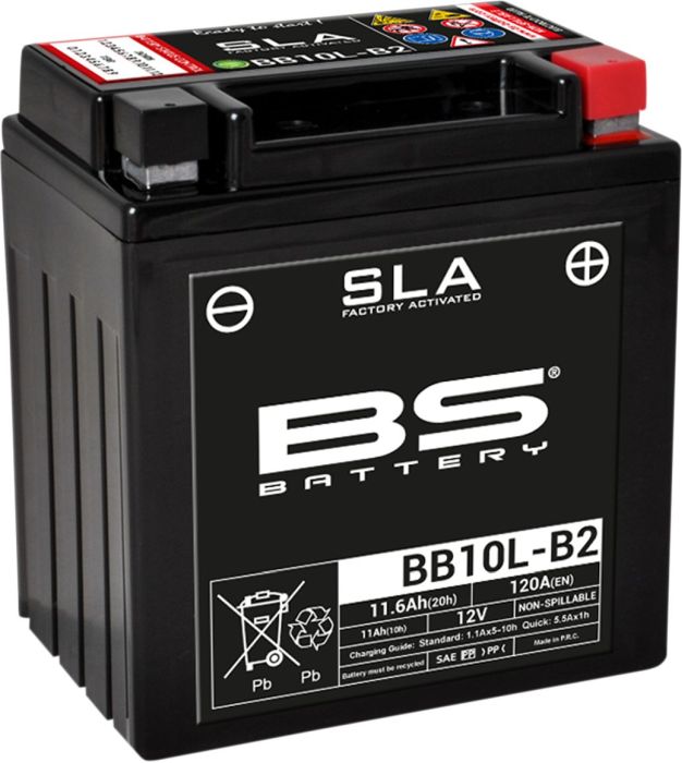 Motorcykelbatteri BS BB10L-A2/B2 SLA (vedligeholdelsesfrit)
