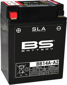 Motorcykelbatteri BS BB14A-A2 SLA (vedligeholdelsesfrit)