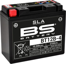Motorcykelbatteri BS BT12B-4 SLA (vedligeholdelsesfrit)
