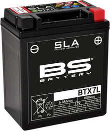 Motorcykelbatteri BS BTX7L SLA (vedligeholdelsesfrit)