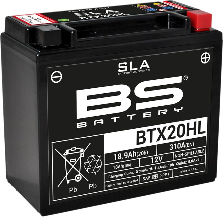 Motorcykelbatteri BS BTX20HL SLA (vedligeholdelsesfrit)