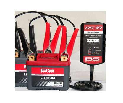 BS Battery BS10 Batterilader til mc med lithium eller blybatteri
