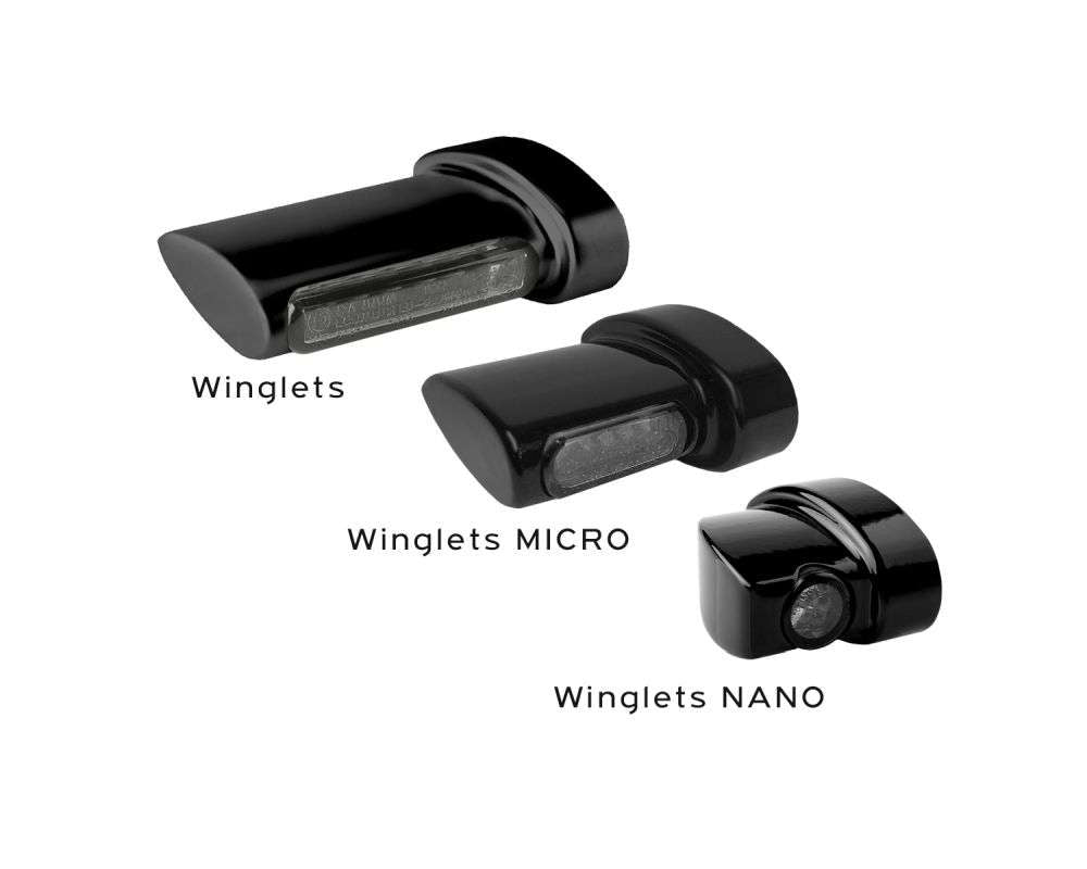 Heinz Bikes Nano winglet 3-i-1 led blink ned bremselys og baglys