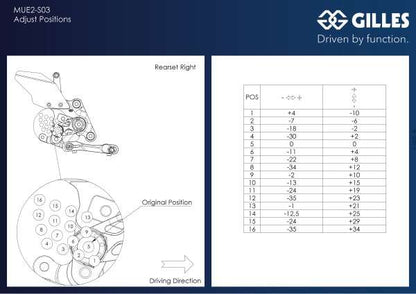 Justerbare fodhvilere til Suzuki GSX1300R Hayabusa (21-24) - Gilles Tooling