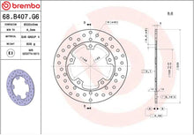 Bmw C1 125 00-03 m.fl. bremseskive, ORO fast - Brembo