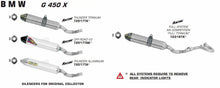 BMW G 450 X 2008-2012 Arrow udstødning. Slip-on udstødninger, komplette udstødninger, manifold/forrør. Find det hos Pitboxen.dk
