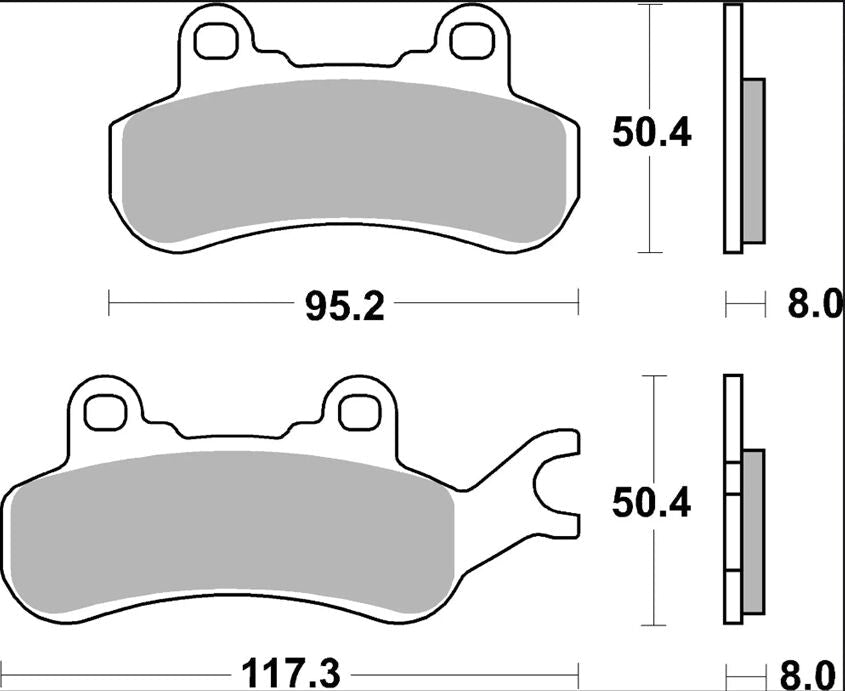 Can Am (Brp) DPS 17 - 23 m.fl. bremseklodser, sinter SX Offroad - Brembo - Pitboxen.dk