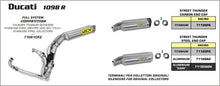 Ducati 1098 R 2008-2009 Arrow udstødning. Slip-on udstødninger, komplette udstødninger, manifold/forrør. Find det hos Pitboxen.dk