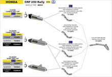 Honda CRF 250 Rally 2017-2018 Arrow udstødning. Slip-on udstødninger, komplette udstødninger, manifold/forrør. Find det hos Pitboxen.dk