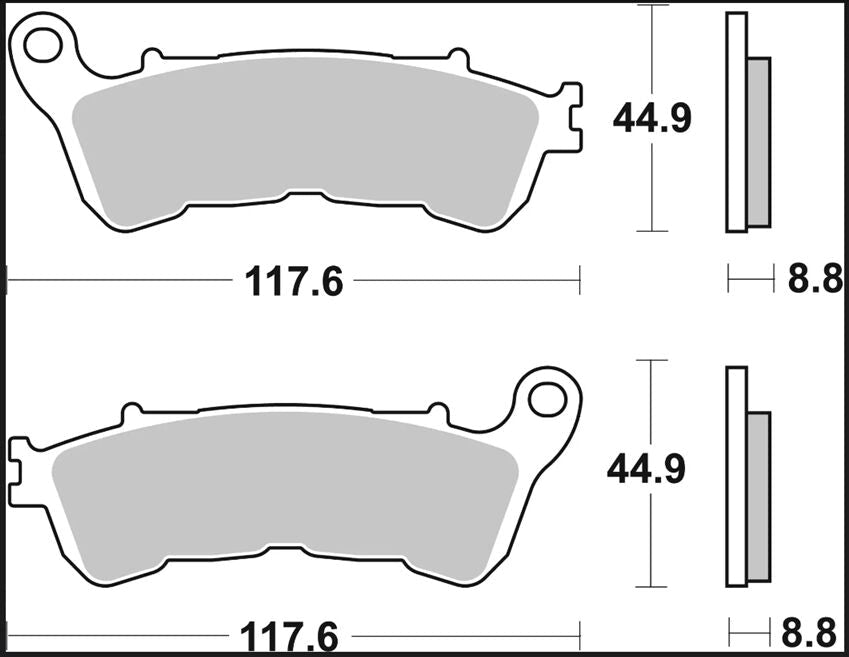 Honda SH 300 I 07 - 19 m.fl. bremseklodser, sinter XS Scooter - Brembo - Pitboxen.dk