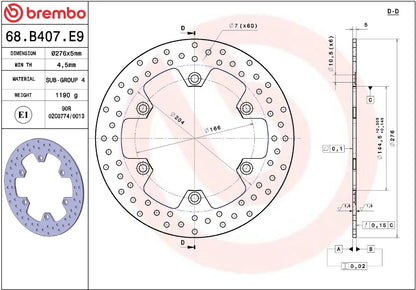 Honda Silver Wing 03 - 08 m.fl. bremseskive for, ORO fast - Brembo - Pitboxen.dk