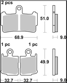Honda VFR 1200 F 10-16 m.fl. bremseklodser, sinter SA - Brembo