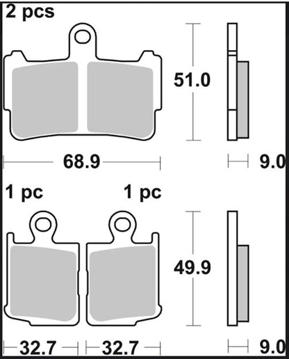 Honda VFR 1200 F 10-16 m.fl. bremseklodser, sinter SA - Brembo