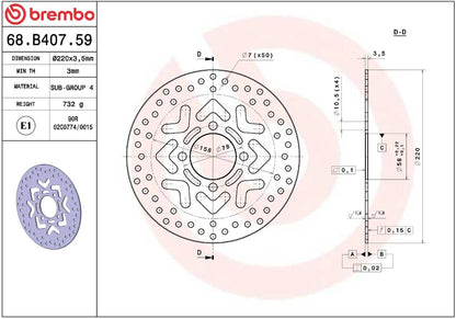 Honda Vision 12 - 17 m.fl. bremseskive for, ORO fast - Brembo - Pitboxen.dk