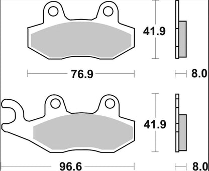 Kawasaki Brute Force 05-15 m.fl. bremseklodser, sinter SD Offroad - Brembo