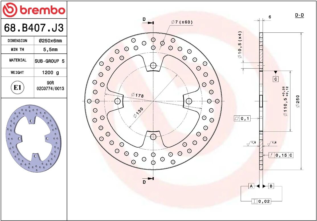Kawasaki E Version 16 m.fl. bremseskive bag, ORO fast - Brembo - Pitboxen.dk