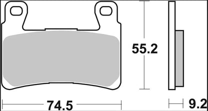 Kawasaki Ninja 13-24 m.fl. bremseklodser, sinter SA - Brembo 07HD20SA