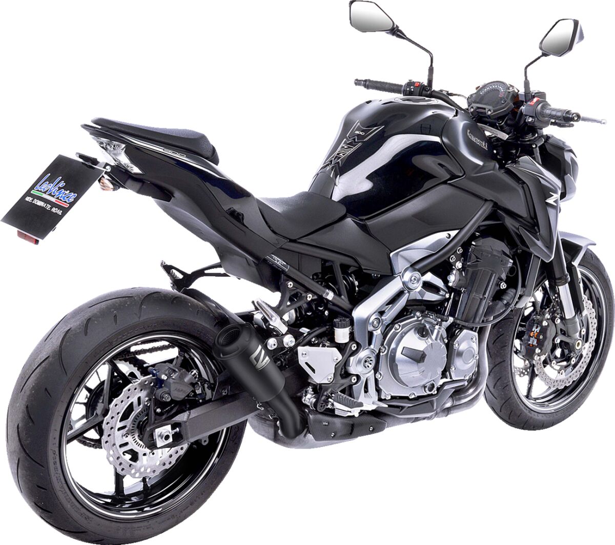 Kawasaki Z 900 17 - 19 Slip - on udstødning - LeoVince LV - 10 All Black - Pitboxen.dk