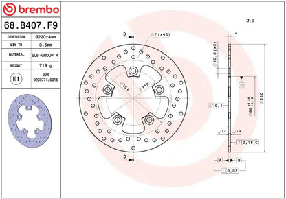 Kymco LIKE 125 10 - 16 m.fl. bremseskive for, ORO fast - Brembo - Pitboxen.dk