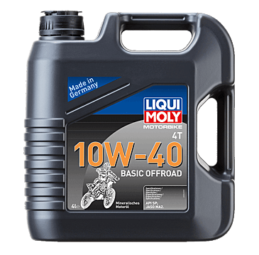 Motorcykelolie 10W40 Mineralsk - Basic Off Road - Liqui Moly - 4L - Pitboxen.dk