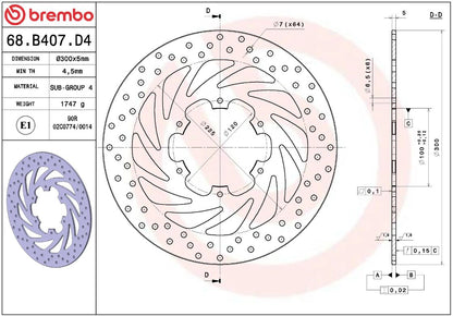 Piaggio Sport Touring 11 - 20 m.fl. bremseskive for, ORO fast - Brembo - Pitboxen.dk