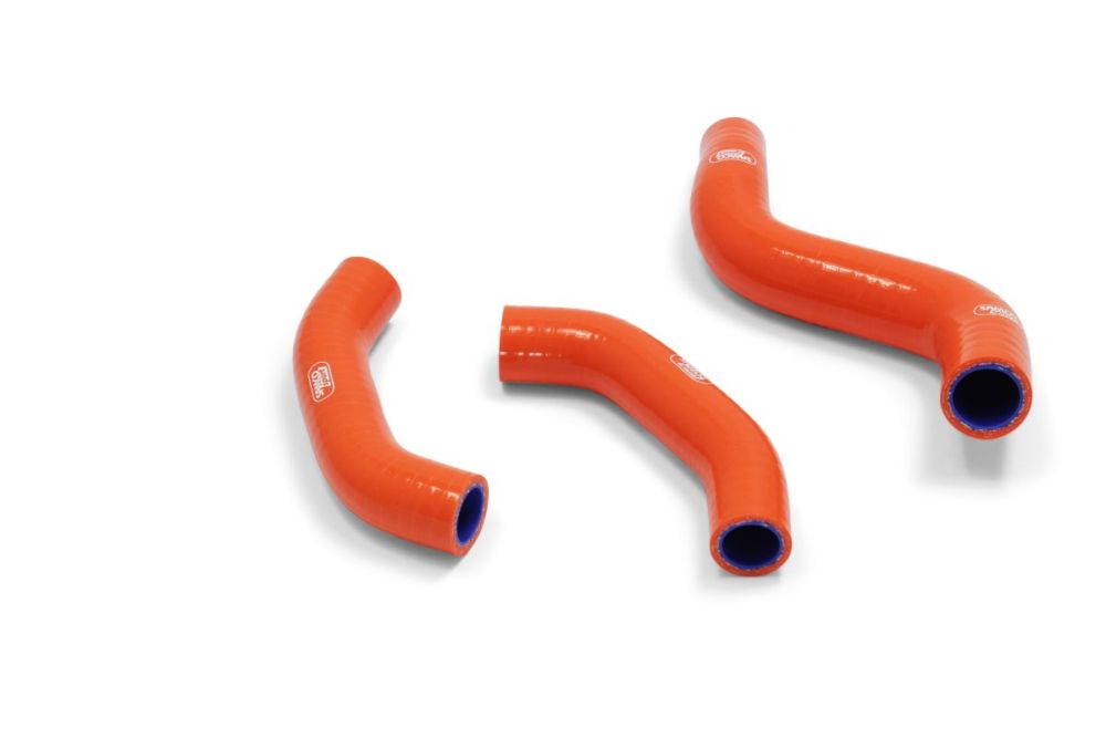 Silikone kølerslanger til KTM SX - F450 / Husqvarna FC450 / Gas Gas m.fl ( Se vehicle fitment) - Orange - Pitboxen.dk