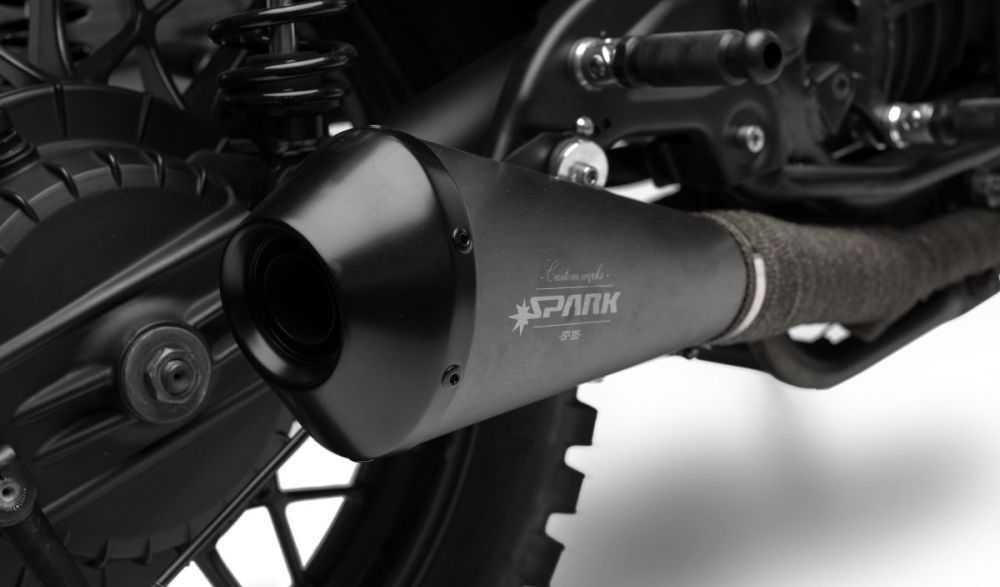 SPARK MEGAPHONE UNIVERSAL SLIP - ON LYDDÆMPER DARK STYLE - Pitboxen.dk