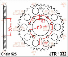 stål bagkædehjul 46T 525 - JTR1332.46 - JT Sprockets - Pitboxen.dk