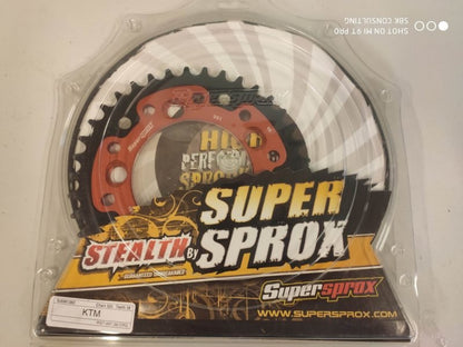 Supersprox stealth kædehjul orange, KTM - 525, 38T - Pitboxen.dk