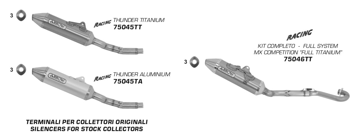 Suzuki RM-Z 250 2007- Arrow udstødning. Slip-on udstødninger, komplette udstødninger, manifold/forrør. Find det hos Pitboxen.dk