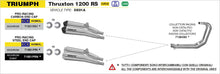 Triumph THRUXTON 1200 RS 2020-2023 Arrow udstødning. Slip-on udstødninger, komplette udstødninger, manifold/forrør. Find det hos Pitboxen.dk
