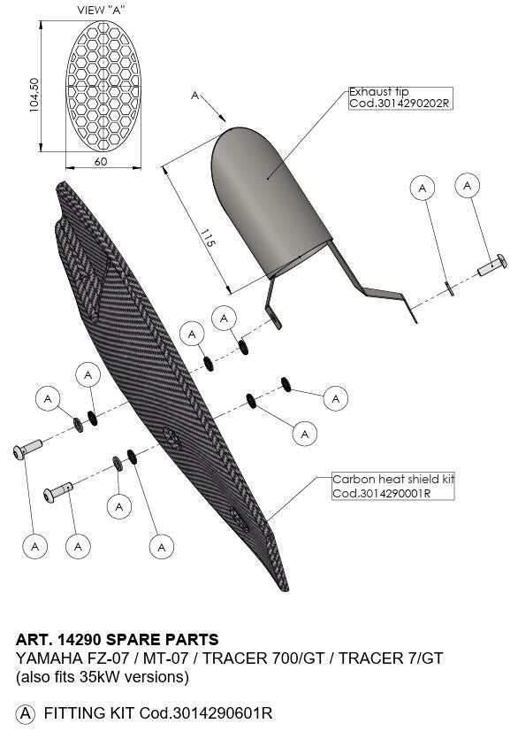 Yamaha MT - 07 14 - 20 Afgang til OEM udstødning - LeoVince - Pitboxen.dk