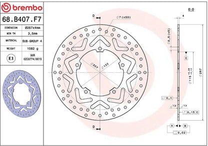 Yamaha Xenter 12 - 20 m.fl. bremseskive for, ORO fast - Brembo - Pitboxen.dk