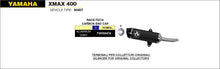 Yamaha XMAX 400 2013-2016 Arrow udstødning. Slip-on udstødninger, komplette udstødninger, manifold/forrør. Find det hos Pitboxen.dk